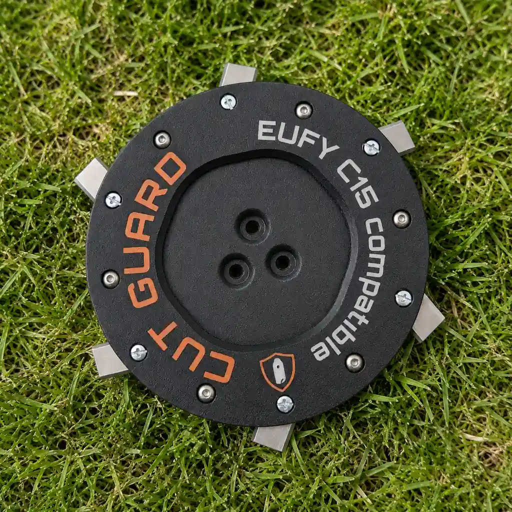 Messerscheibe kompatibel mit EUFY C15 Mähroboter – Mähteller mit Schutz und 6 Klingen