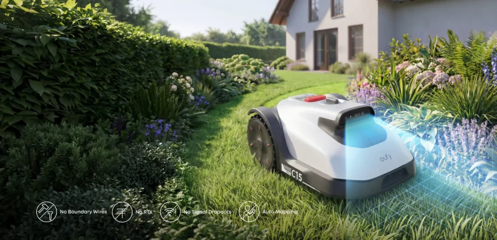 Eufy C15 poradnik 2026: Dla kogo naprawdę pasuje mały robot koszący Vision