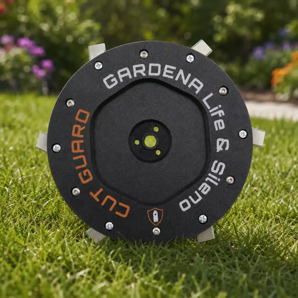 Messerscheibe kompatibel mit Gardena Sileno Life & Sileno+ – Mähteller mit Schutz und 6 Klingen