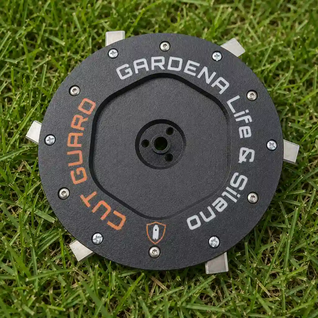Messerscheibe kompatibel mit Gardena Sileno Life & Sileno+ – Mähteller mit Schutz und 6 Klingen
