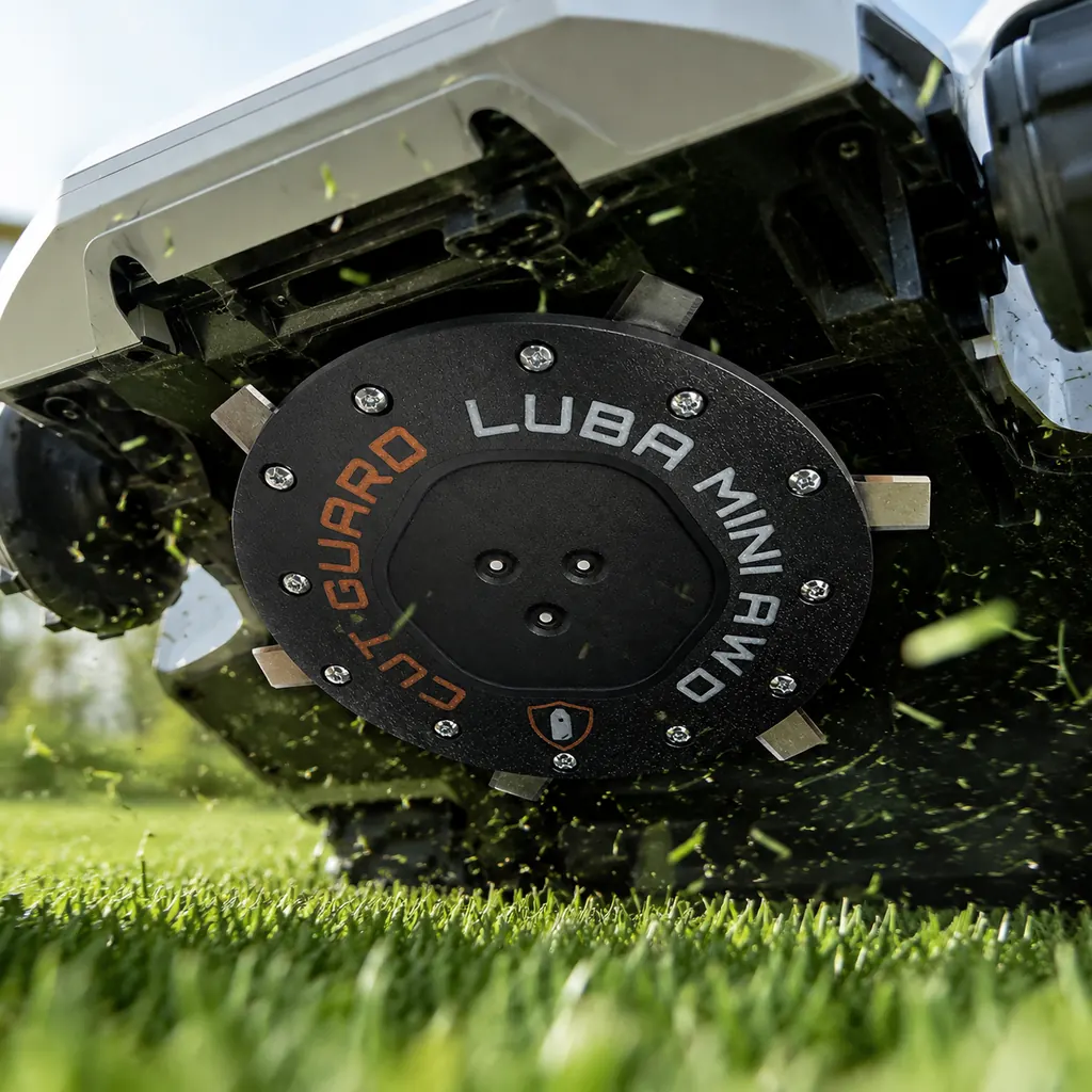 Messerscheibe für Mammotion LUBA MINI AWD 800, 1500 und LiDAR – Mähroboter-Mähteller / Messerteller mit Schutz und 6 Klingen